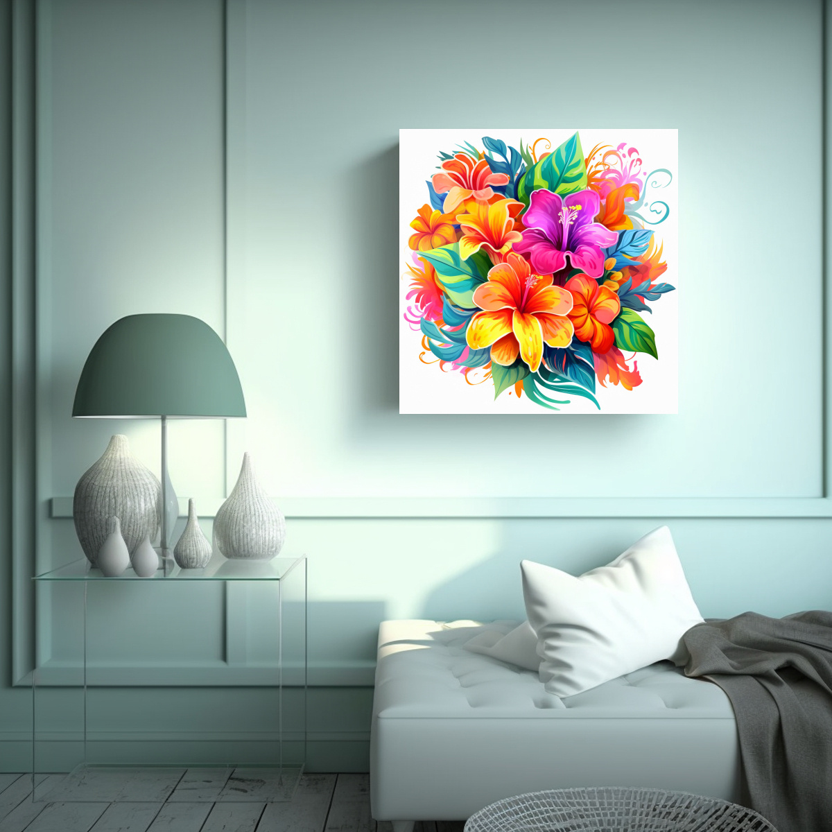 bastidor-de-tela-con-tema-floral-colorido-y-alegre-de-hawaii-1