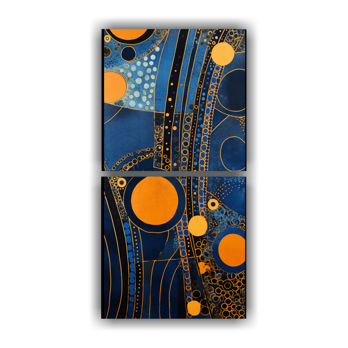 bastidor-tema-majestuosas-papel-pared-naranja-y-azul-con-geom-tricos-y-ci