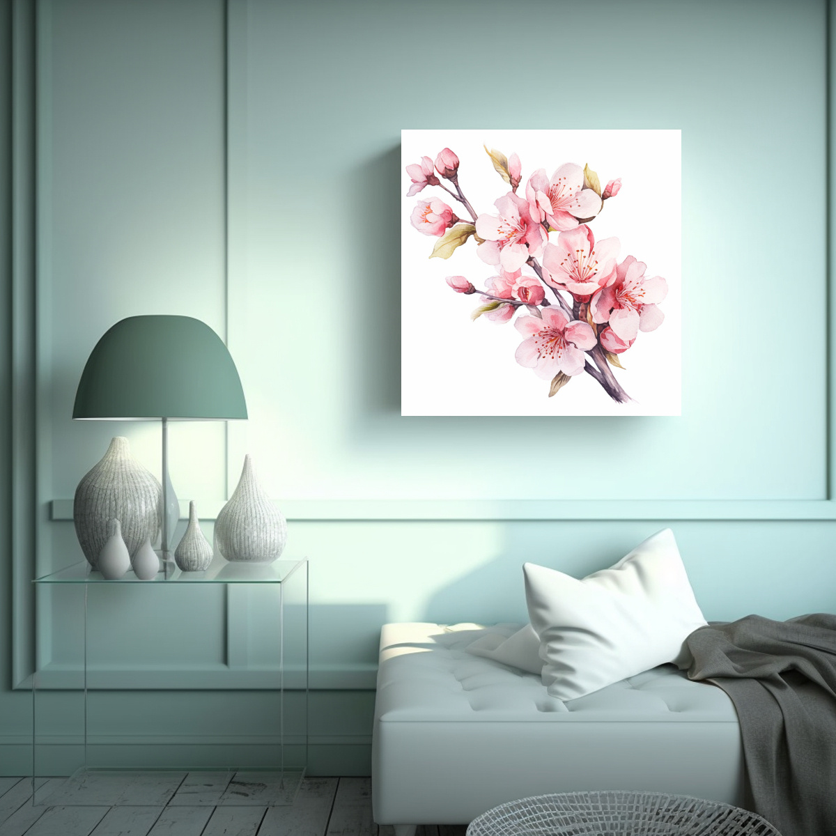 bonito-arte-de-pared-con-calidos-cherry-blossom-en-acuarela-pastel-1