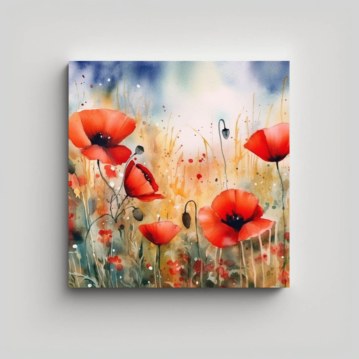 campo-de-amapolas-en-verano-lienzo-de-armon-a-crom-tica-y-l-neas-finas