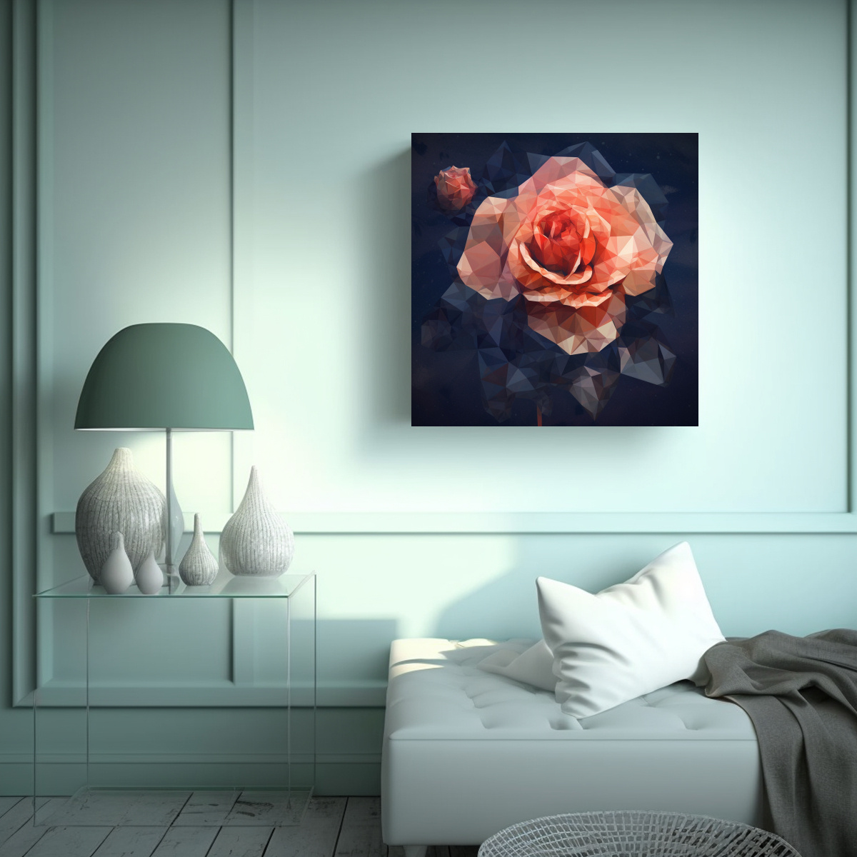 canva-abstracto-floral-mosaico-poligonal-de-rosa-en-fondo-oscuro-1