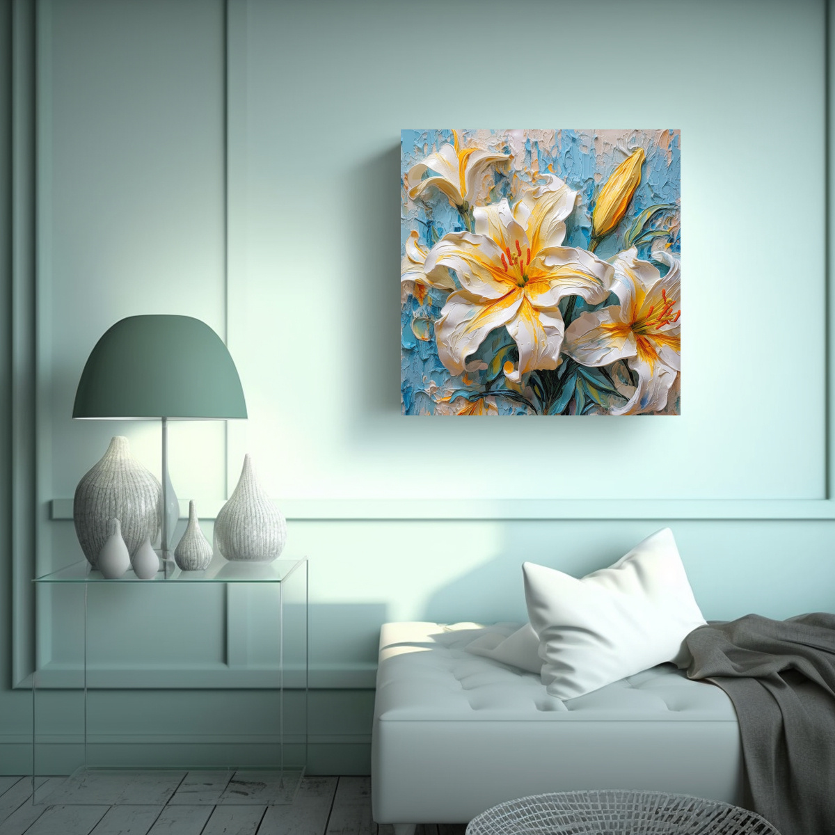 canva-colorida-lirio-equilibrio-con-pigmento-amarillo-en-lienzo-1