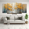 cinco-lienzos-abstracci-n-poca-rboles-plata-oro-1