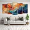 cinco-lienzos-de-tela-impreso-arte-abstracto-multicolor-1