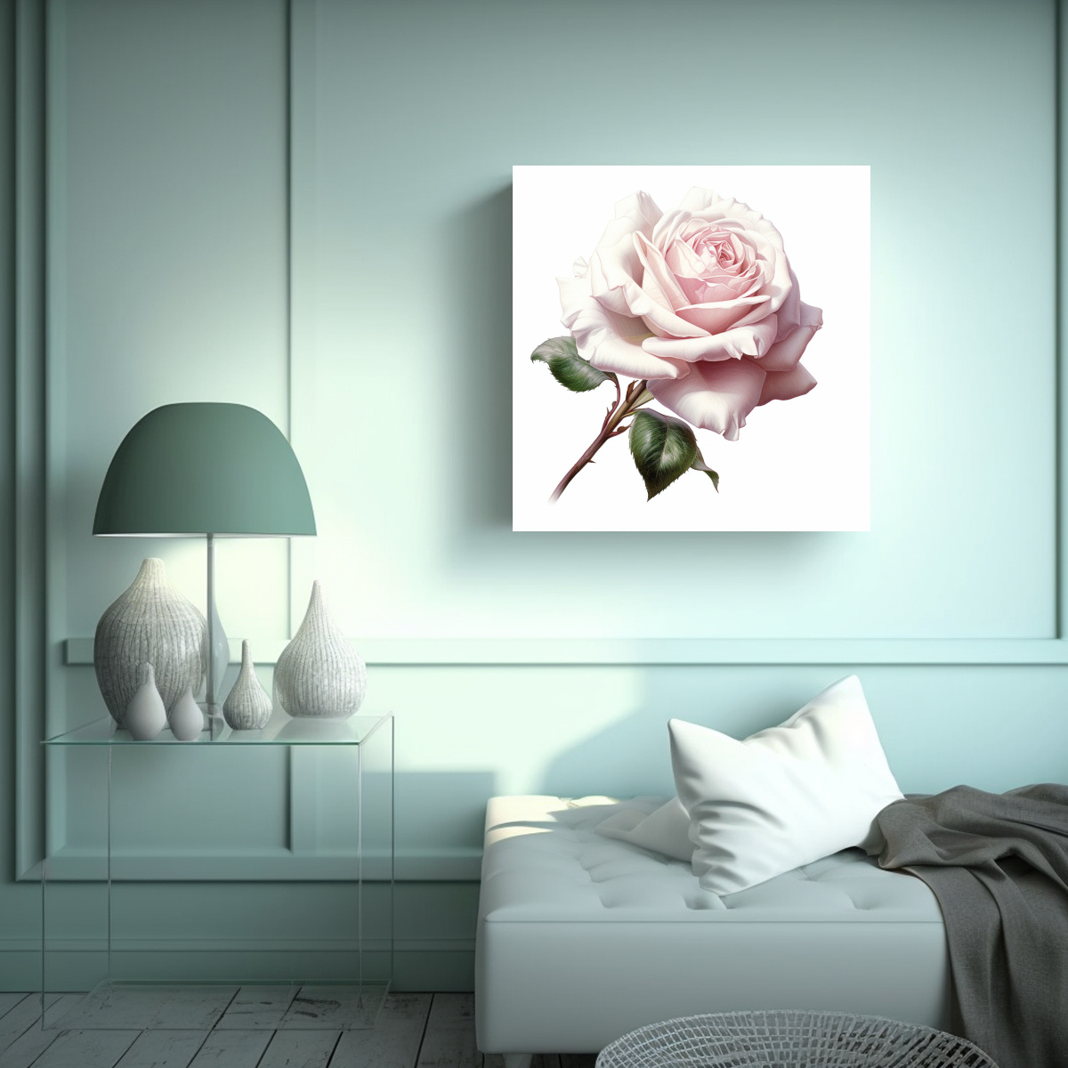 cl-sico-lienzo-de-alta-calidad-rosa-blanca-con-hojas-rosas-1