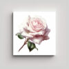 cl-sico-lienzo-de-alta-calidad-rosa-blanca-con-hojas-rosas