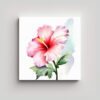 composici-n-equilibrada-de-hibisco-en-acuarela-sobre-tela-en-bastidor