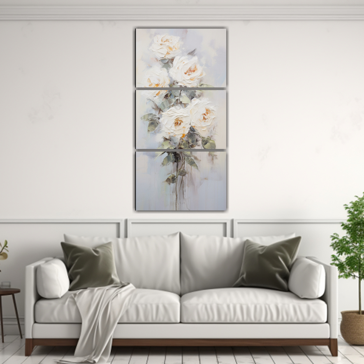 composiciones-moderno-regalo-pintura-de-rosas-blancas-en-lienzo-1