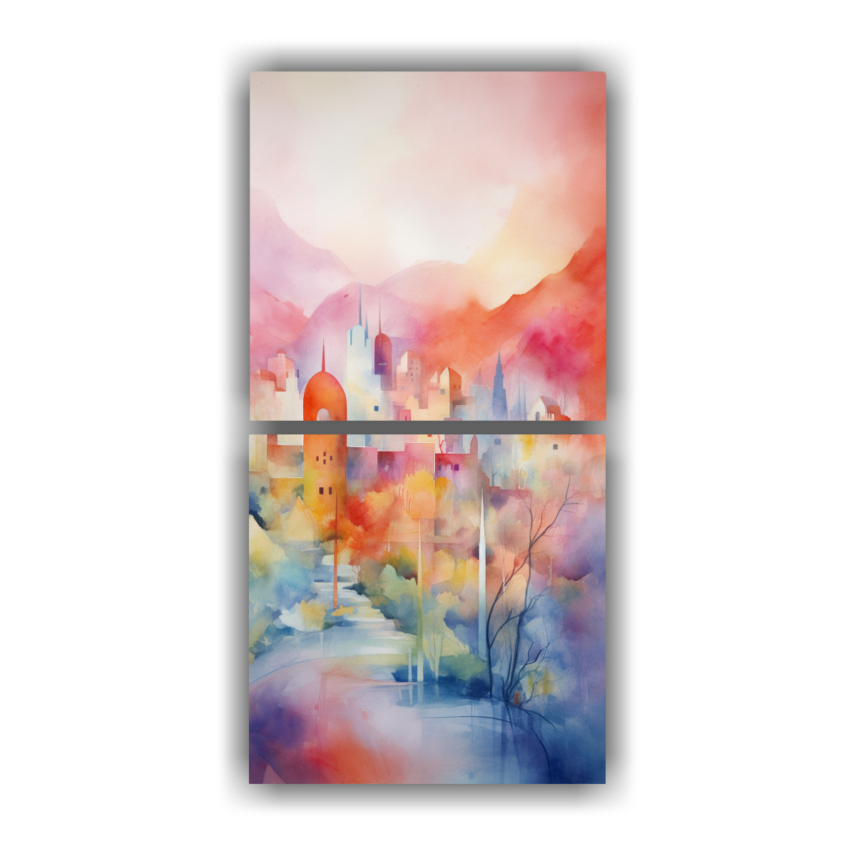 conjunto-2-cuadros-pared-estilo-galer-a-paisaje-abstracto-acuarela