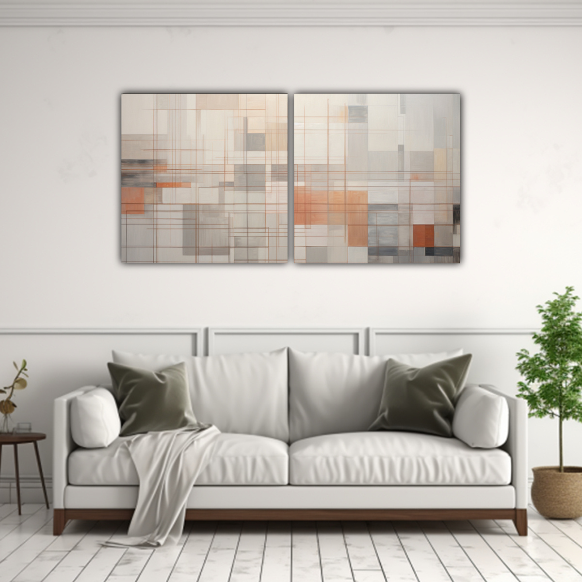 conjunto-2-lienzos-cuadro-pop-art-l-neas-como-cuadr-cula-grises-rosa-naranjas-blancos-colores-p-lidos-1