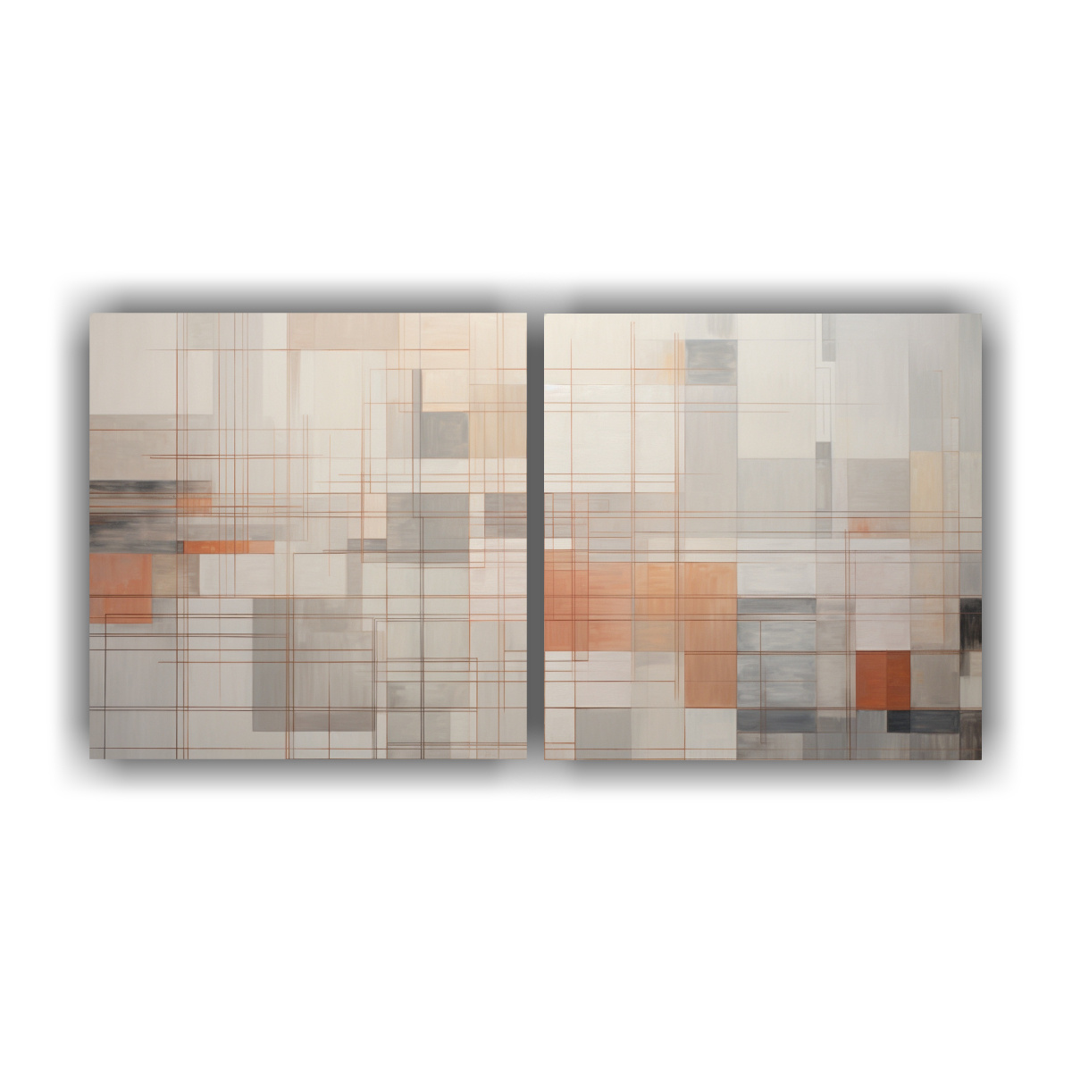 conjunto-2-lienzos-cuadro-pop-art-l-neas-como-cuadr-cula-grises-rosa-naranjas-blancos-colores-p-lidos