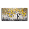 conjunto-3-telas-bastidor-vintage-rbol-amarillo-plata