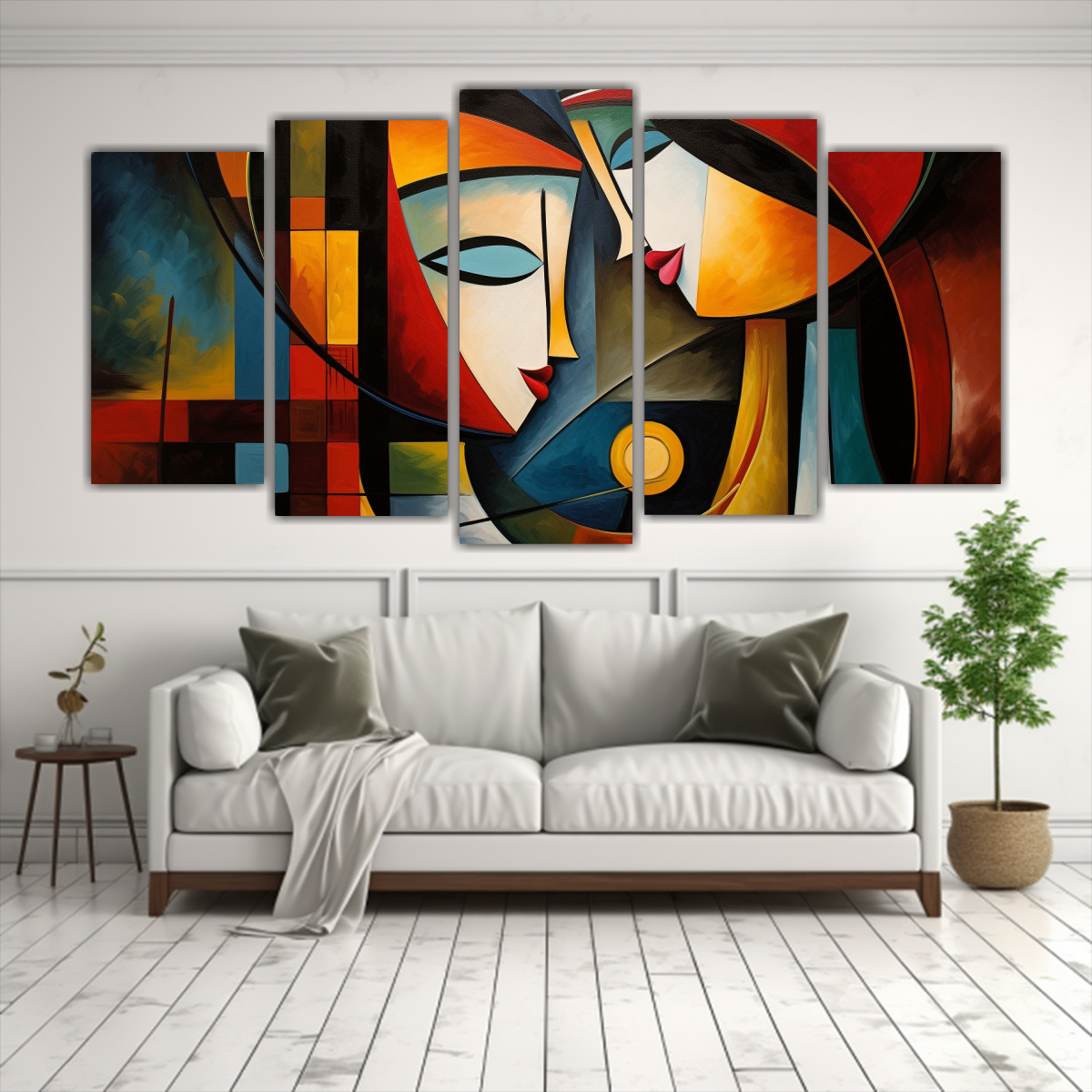 conjunto-5-cuadros-abstractos-parejas-vibrantes-forma-y-color-1