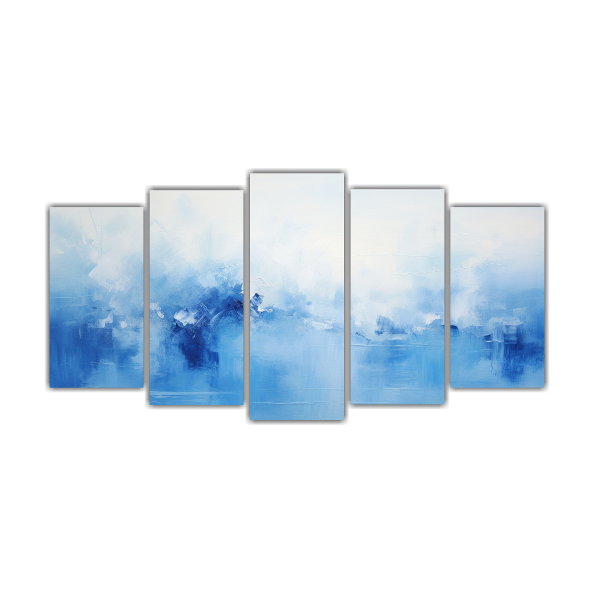 conjunto-5-cuadros-concepto-belleza-pintura-abstracta-azul