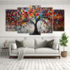 conjunto-5-cuadros-decorativos-para-oficina-del-rbol-en-colores-vibrantes-y-plateados-1