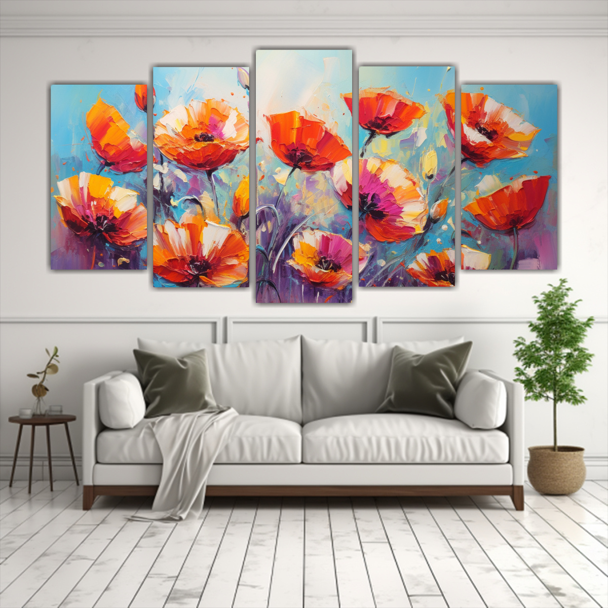 conjunto-5-cuadros-fotograf-a-tem-tica-de-coloridos-vibrantes-amapolas-en-lienzo-1