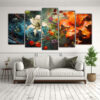 conjunto-5-cuadros-tela-c-lidos-flores-abstractas-1
