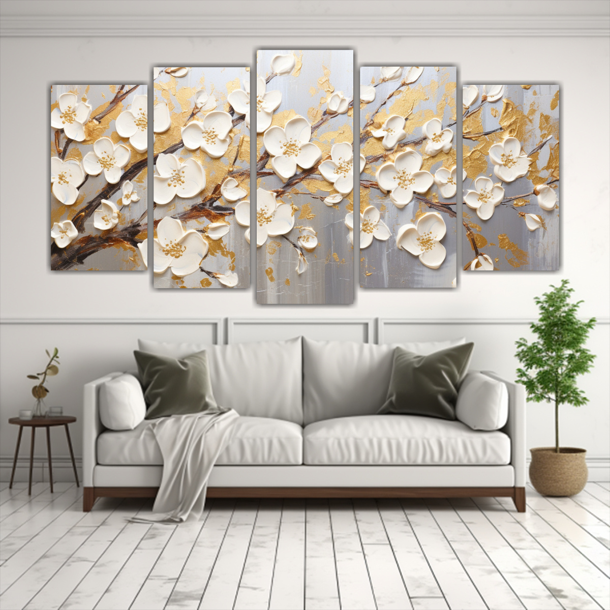 conjunto-5-lienzos-de-tela-moderno-comedor-pintura-de-flores-de-cerezo-doradas-en-el-1