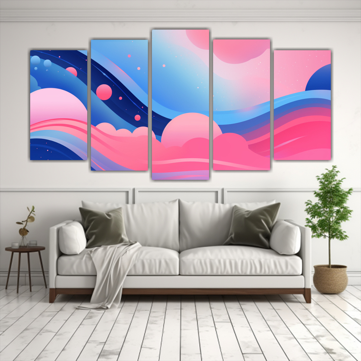 conjunto-5-lienzos-decoraci-n-riqueza-visual-gr-ficos-espaciales-en-rosas-y-azules-1