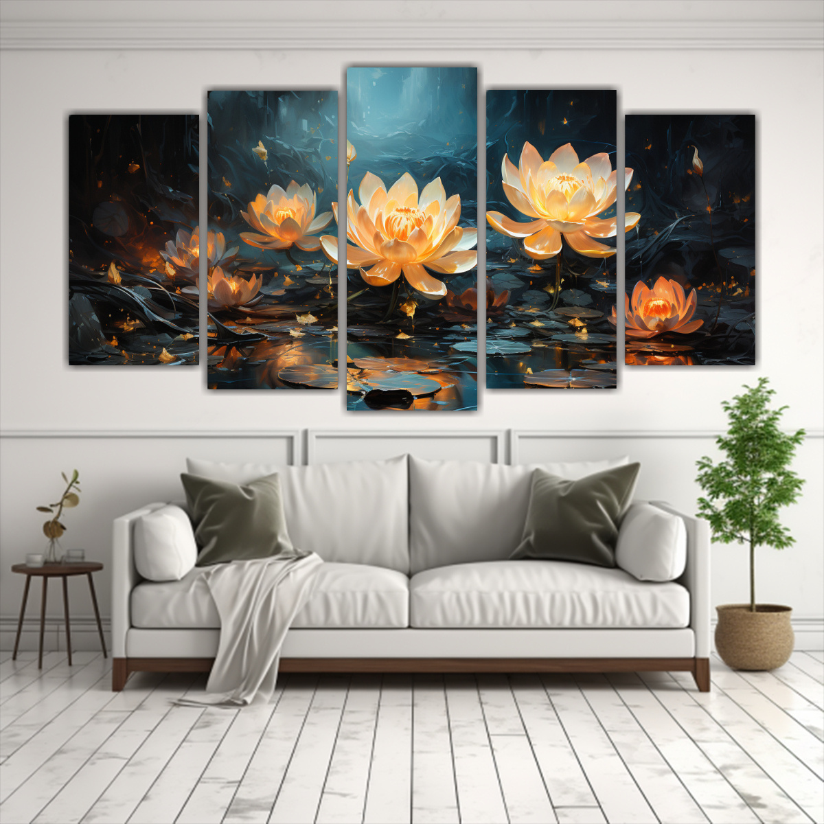 conjunto-5-lienzos-inspirados-en-riqueza-visual-pintura-de-loto-negro-m-gico-en-estilo-1