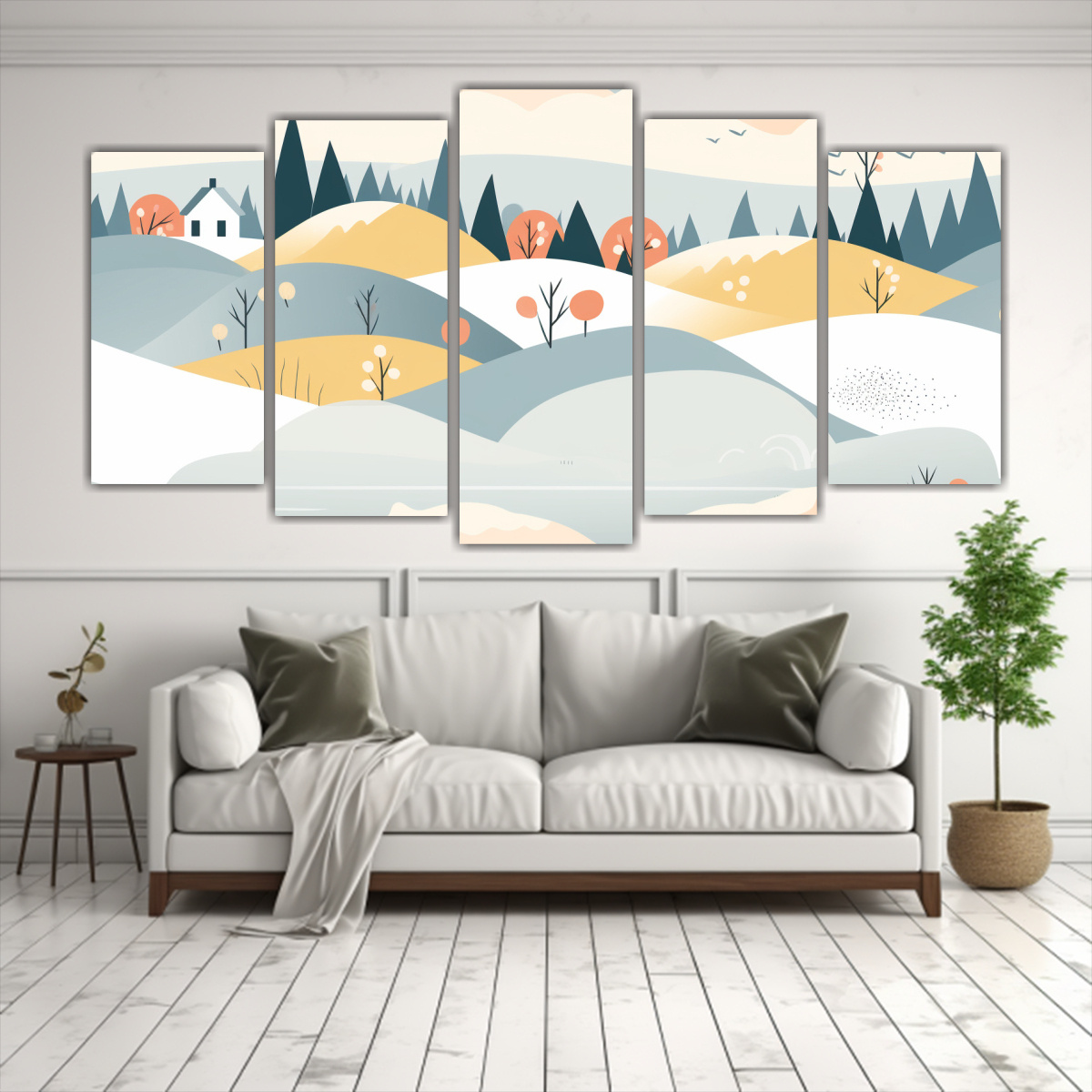 conjunto-5-lienzos-tela-decorativo-figuras-abstractas-paisaje-escandinavo-1