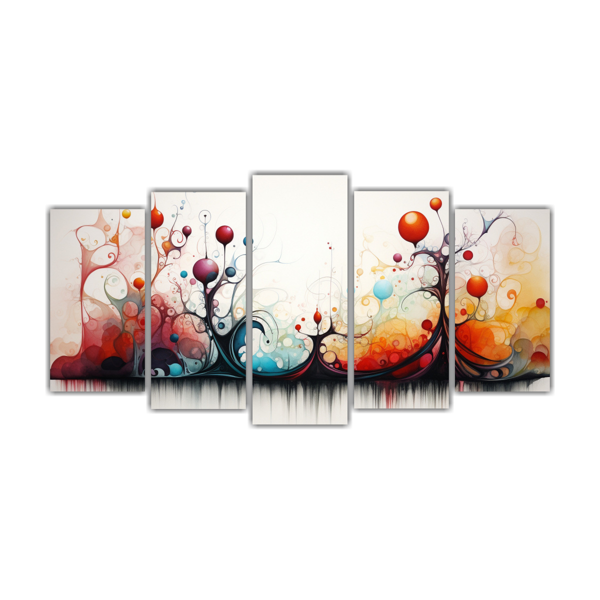 conjunto-5-telas-bastidor-moderno-abstracto-acuarela