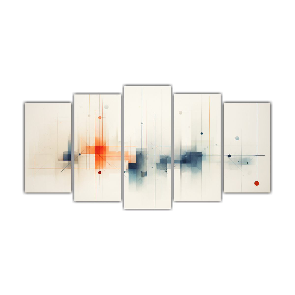 conjunto-5-telas-contempor-neas-abstractas-geom-tricas-en-bastidor