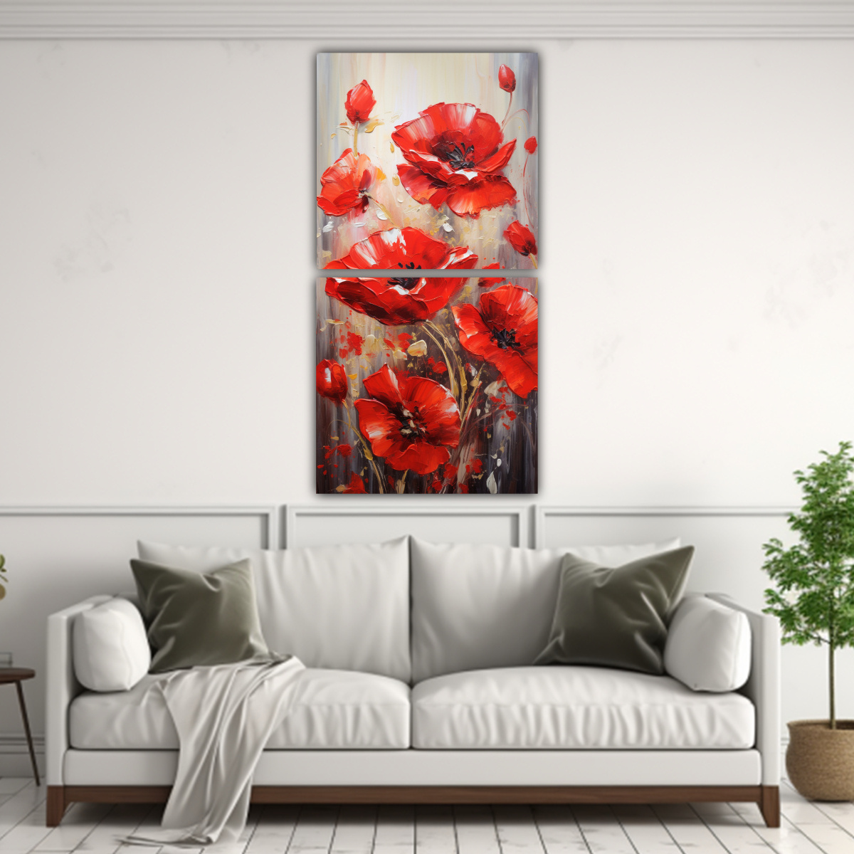 conjunto-de-2-cuadros-lineales-de-arte-creativo-en-lienzo-en-el-estilo-de-pinturas-decorativas-de-amapolas-1