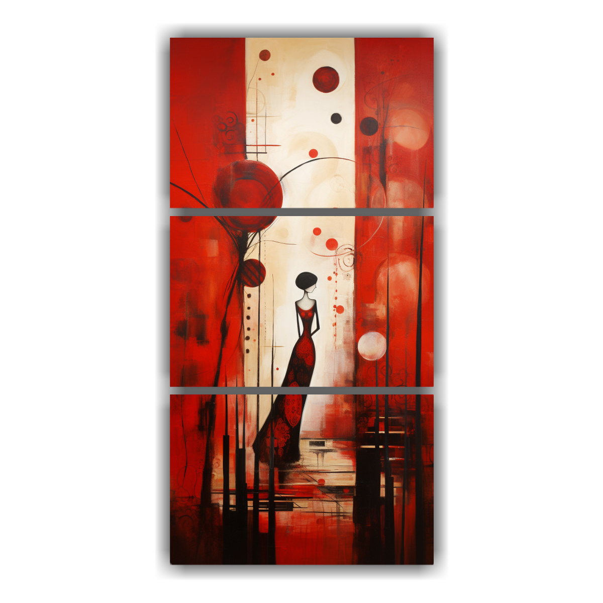 conjunto-de-3-cuadros-de-tela-sublimada-con-tonalidades-rojas-y-motivos-abstractos