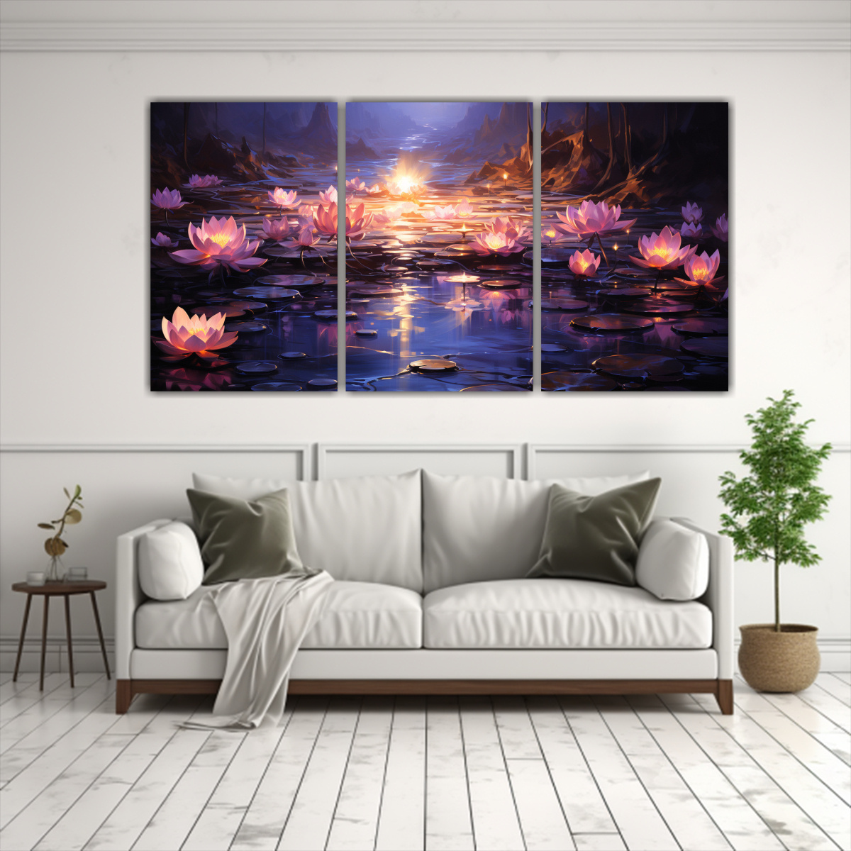 conjunto-de-3-cuadros-fotograf-a-comedor-pintura-luminosa-de-loto-negro-en-lienzo-en-la-decoraci-n-de-cuadros-1