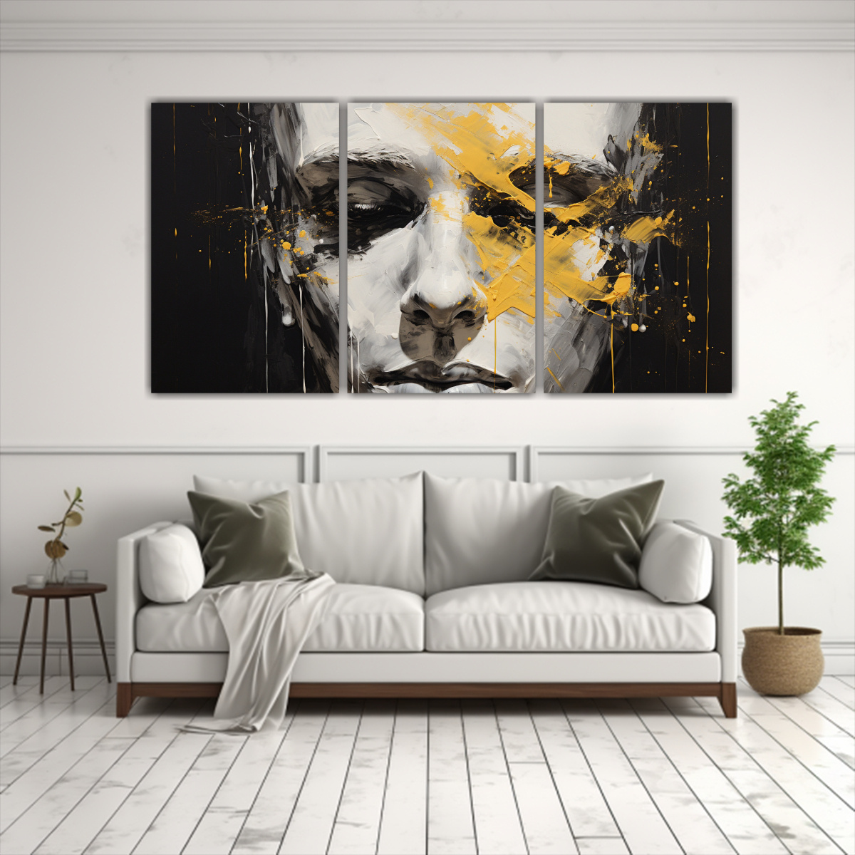 conjunto-de-3-telas-en-bastidor-estilo-galer-a-contornos-faciales-y-salpicaduras-plateadas-y-amarillas-para-decoraci-n-de-pared-1