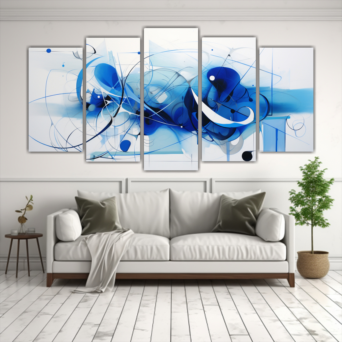 conjunto-de-5-cuadros-de-pared-vintage-con-figuras-abstractas-en-tonos-azules-1