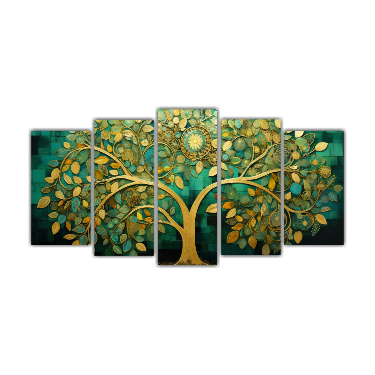 conjunto-de-5-cuadros-elegantes-patr-n-intenso-para-decoraci-n-imagen-de-rbol-en-verde-y-amarillo-en-los-lienzos