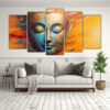 conjunto-de-5-cuadros-modernos-de-tela-estilo-abstracto-con-rostro-de-buda-en-oro-y-arco-ris-1