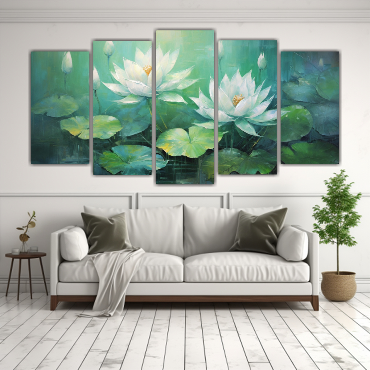 conjunto-de-5-lienzos-de-tela-dibujo-lineales-con-un-cuadro-de-loto-verde-en-el-estilo-de-pinturas-de-decoraci-n-1-1