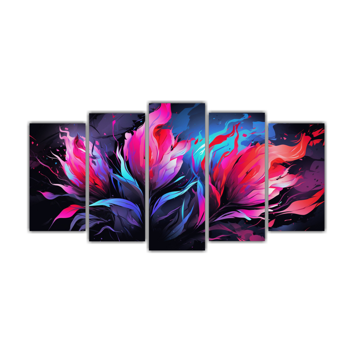conjunto-de-5-pinturas-decorativas-abstractas-estilo-neonoir-con-atm-sfera-estrellada-y-pinceladas-medianas