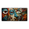 conjunto-de-cuadros-creativos-artesanales-con-caras-abstractas
