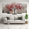 cuadro-5-artes-alta-calidad-surrealista-rbol-en-rojo-y-plata-estilo-1