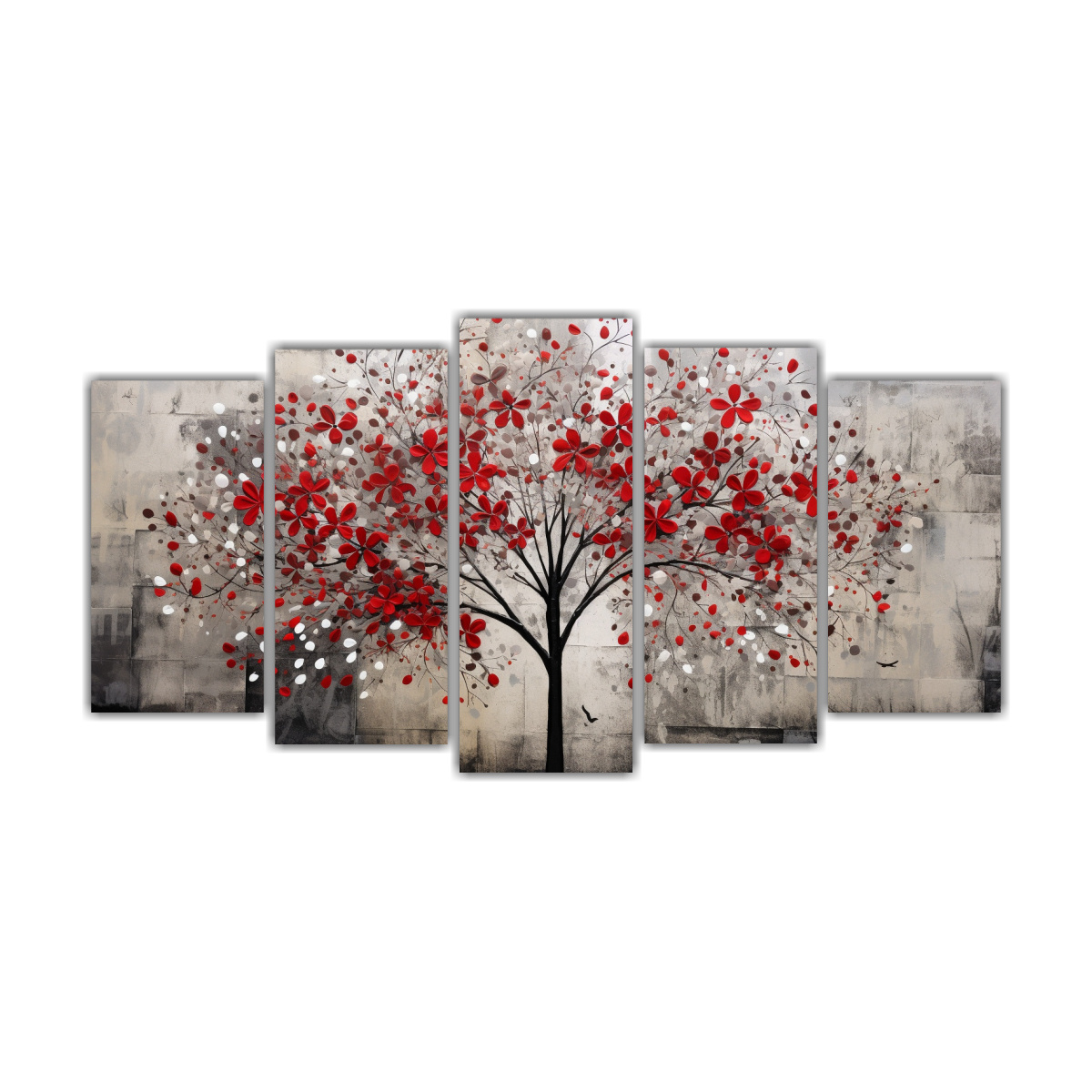 cuadro-5-artes-alta-calidad-surrealista-rbol-en-rojo-y-plata-estilo