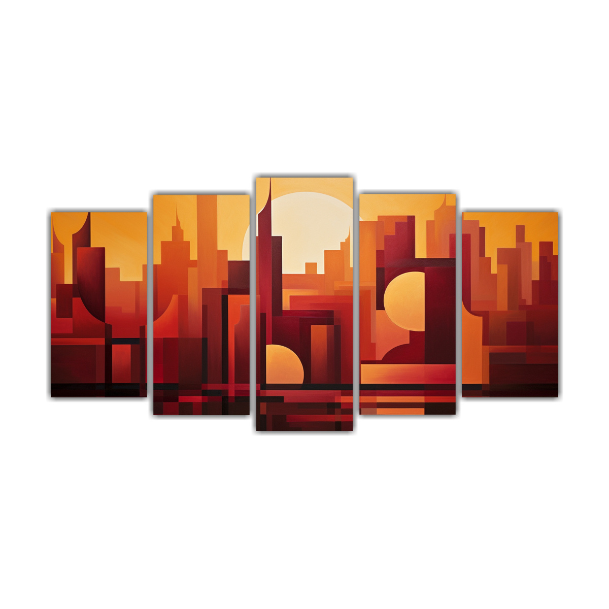 cuadro-abstracto-amanecer-en-la-ciudad-set-de-5-lienzos