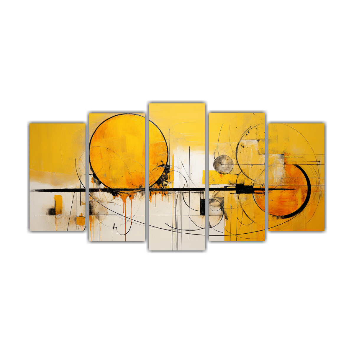 cuadro-abstracto-amarillo-innovador-set-de-5-artes-de-pared-horizontal