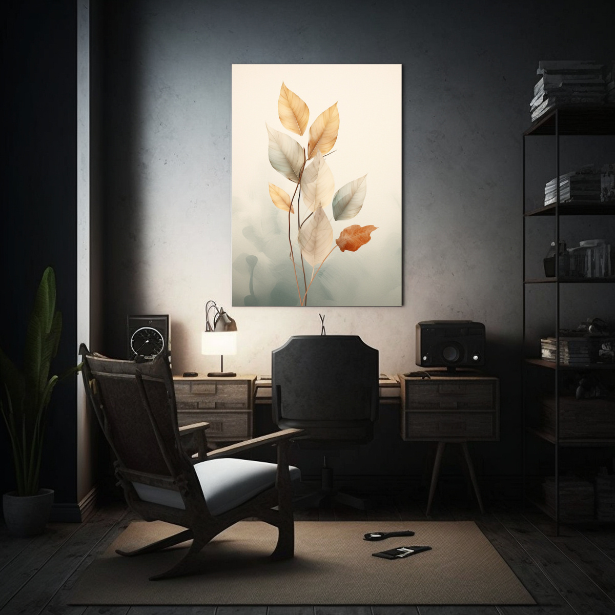 cuadro-abstracto-con-hojas-de-jengibre-seco-en-la-decoraci-n-intensa-del-dise-o-de-composici-n-1