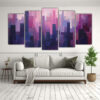 cuadro-abstracto-de-ciudad-atardeciendo-en-cinco-canvas-1