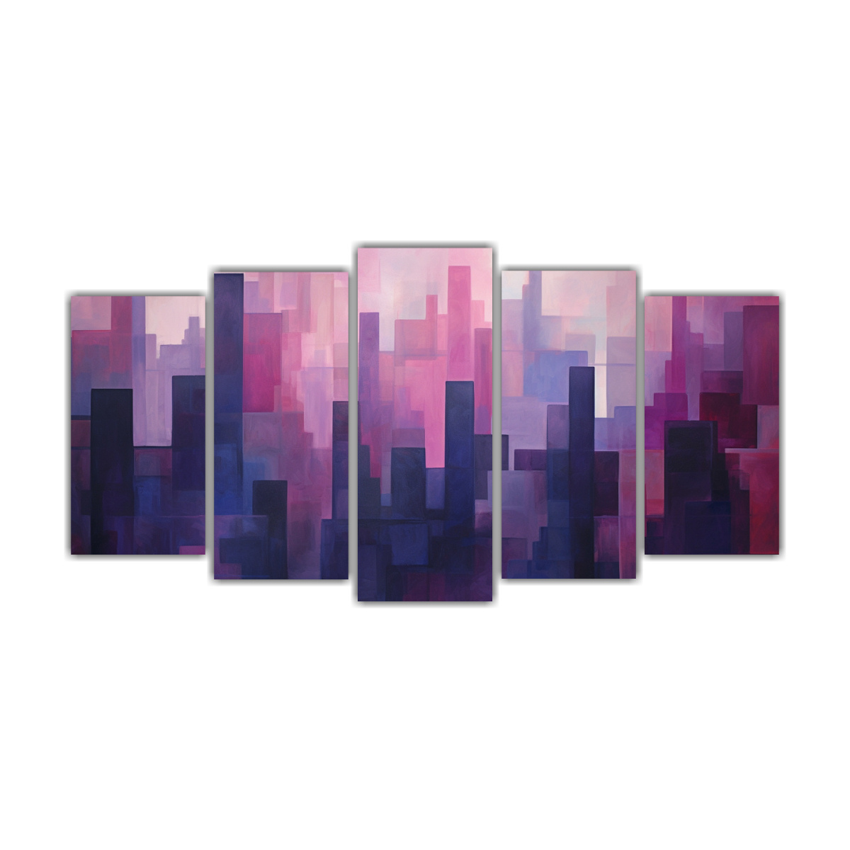 cuadro-abstracto-de-ciudad-atardeciendo-en-cinco-canvas