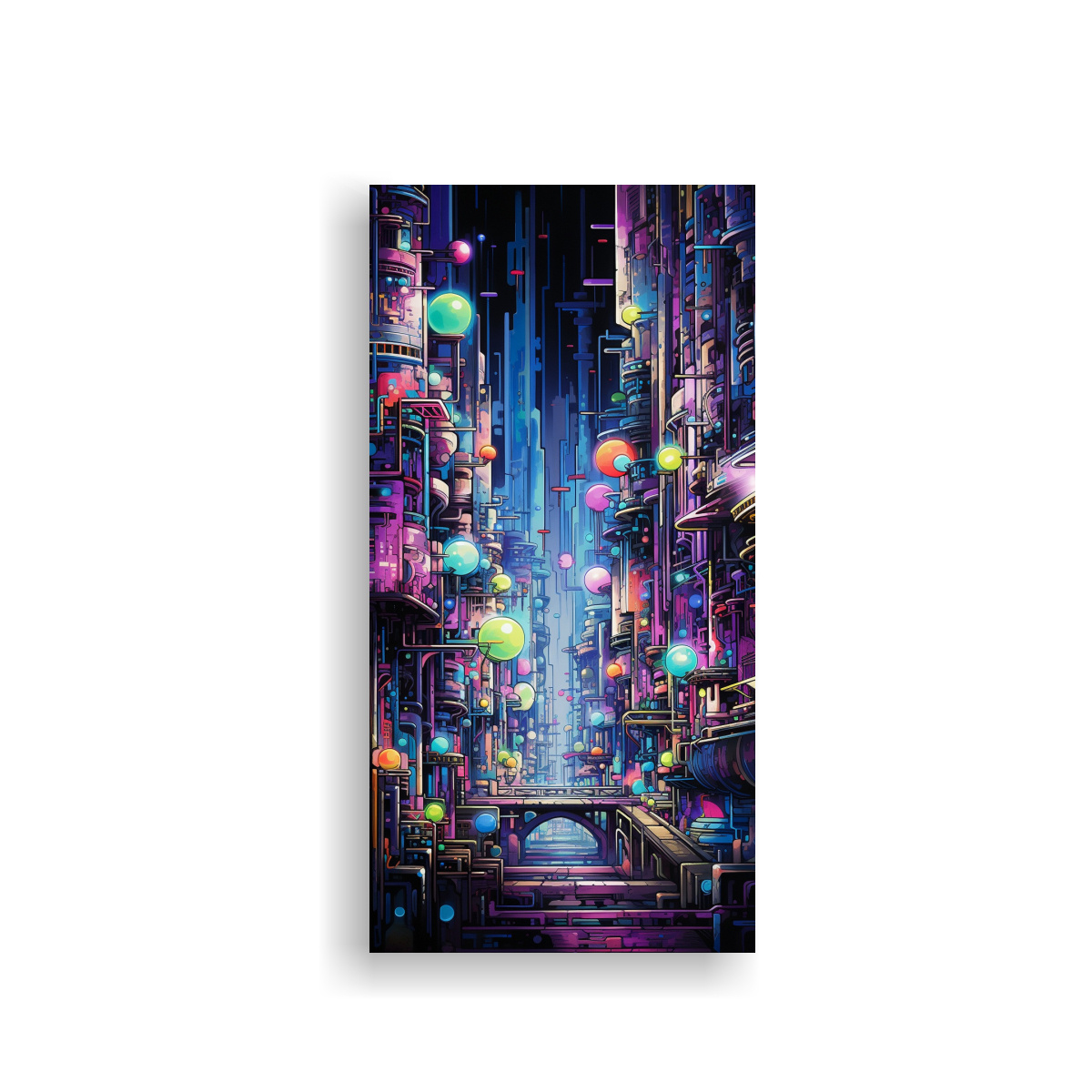 cuadro-abstracto-de-ciudad-cibern-tica-en-arte-de-pared