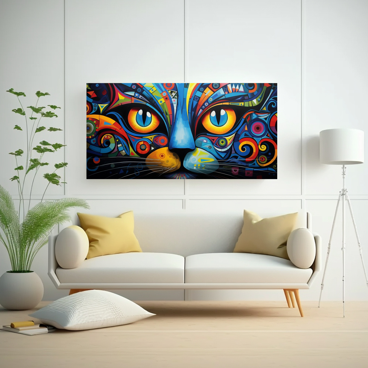 cuadro-abstracto-de-gato-en-lienzo-de-finas-l-neas-est-ticas-1