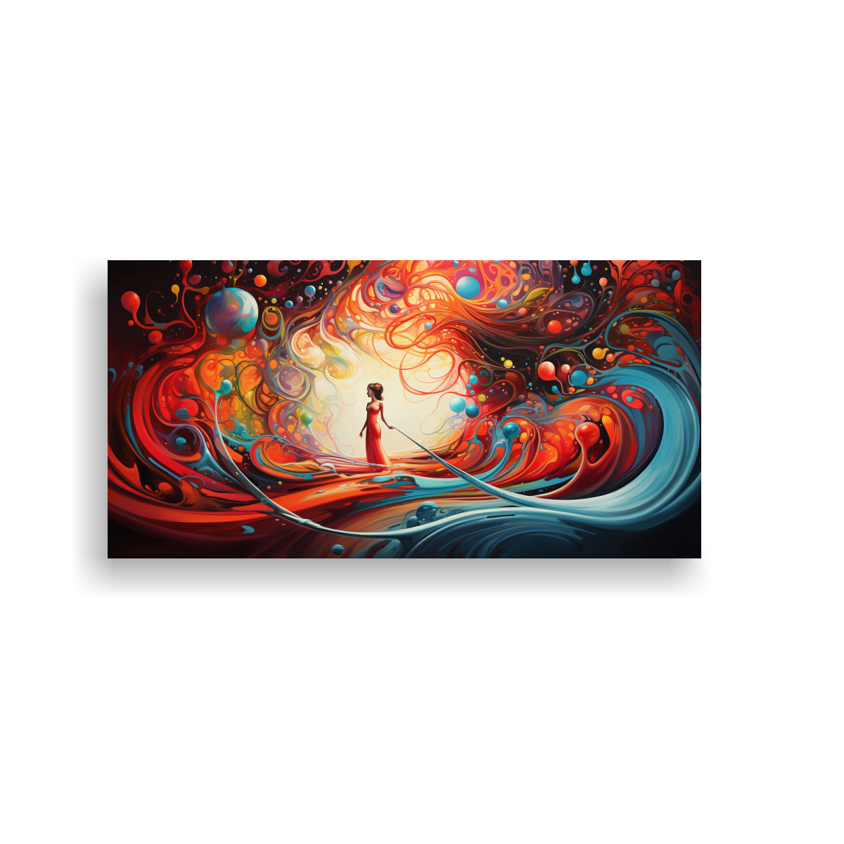 Cuadro Abstracto Con Colores Y Formas Surrealistas DecoCuadros