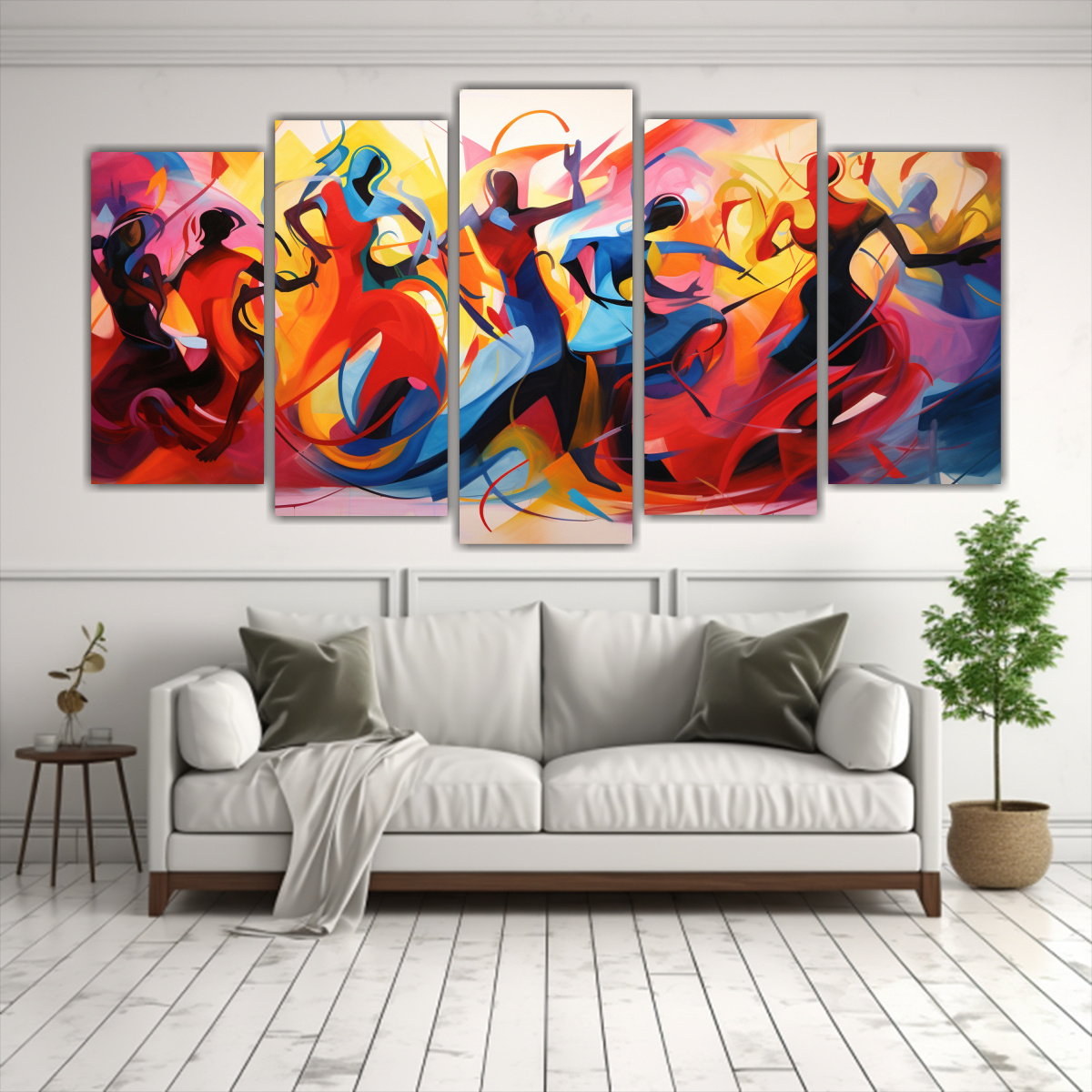 cuadro-abstracto-energ-tico-para-decoraci-n-cinco-telas-en-bastidor-patron-intenso-para-sal-n-1