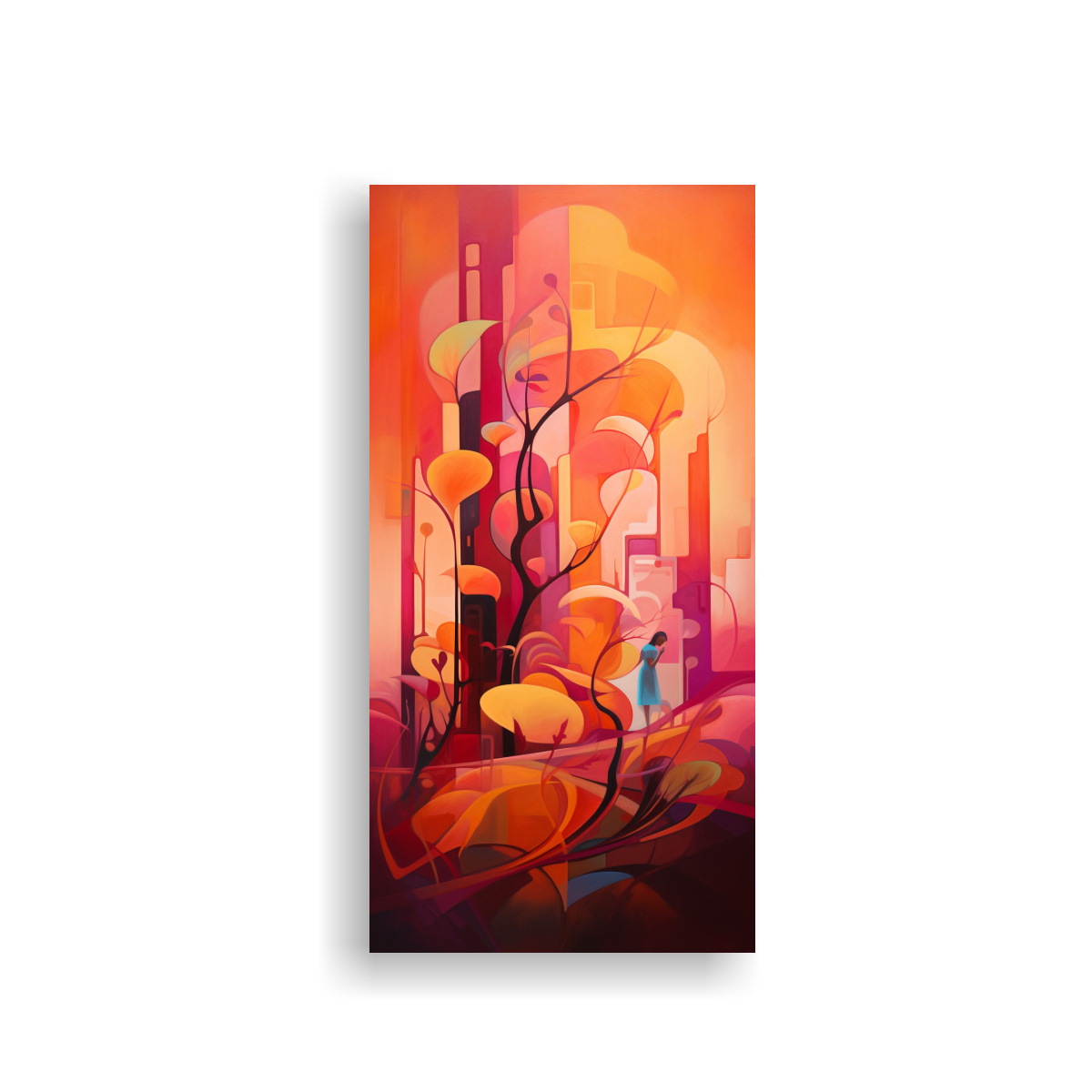 cuadro-abstracto-innovador-del-verano-por-la-tarde