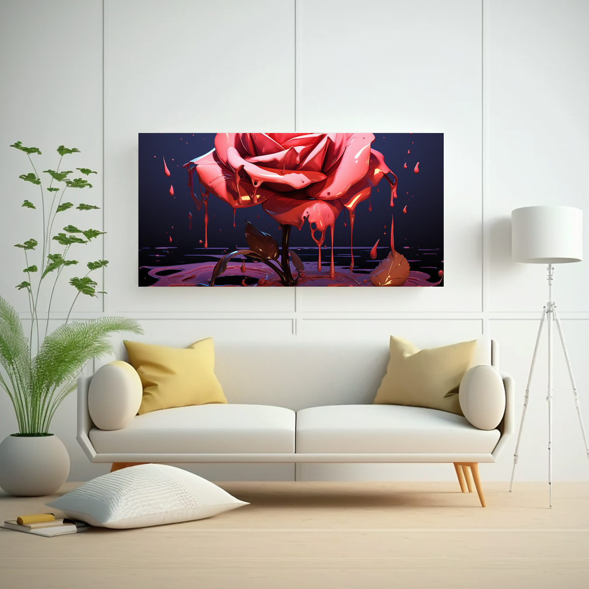 cuadro-abstracto-negro-estilo-plano-rosas-derretidas-1